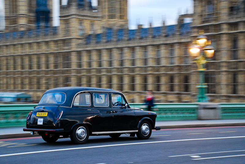 London Cab on Westminster bridge