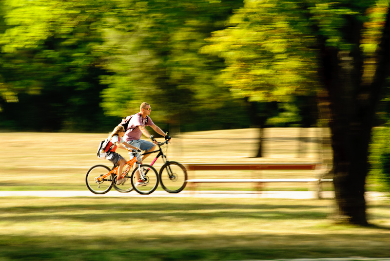 Cycling in the park